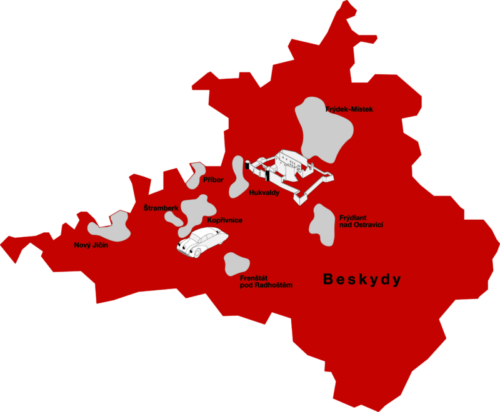 Beskydy - Mapa