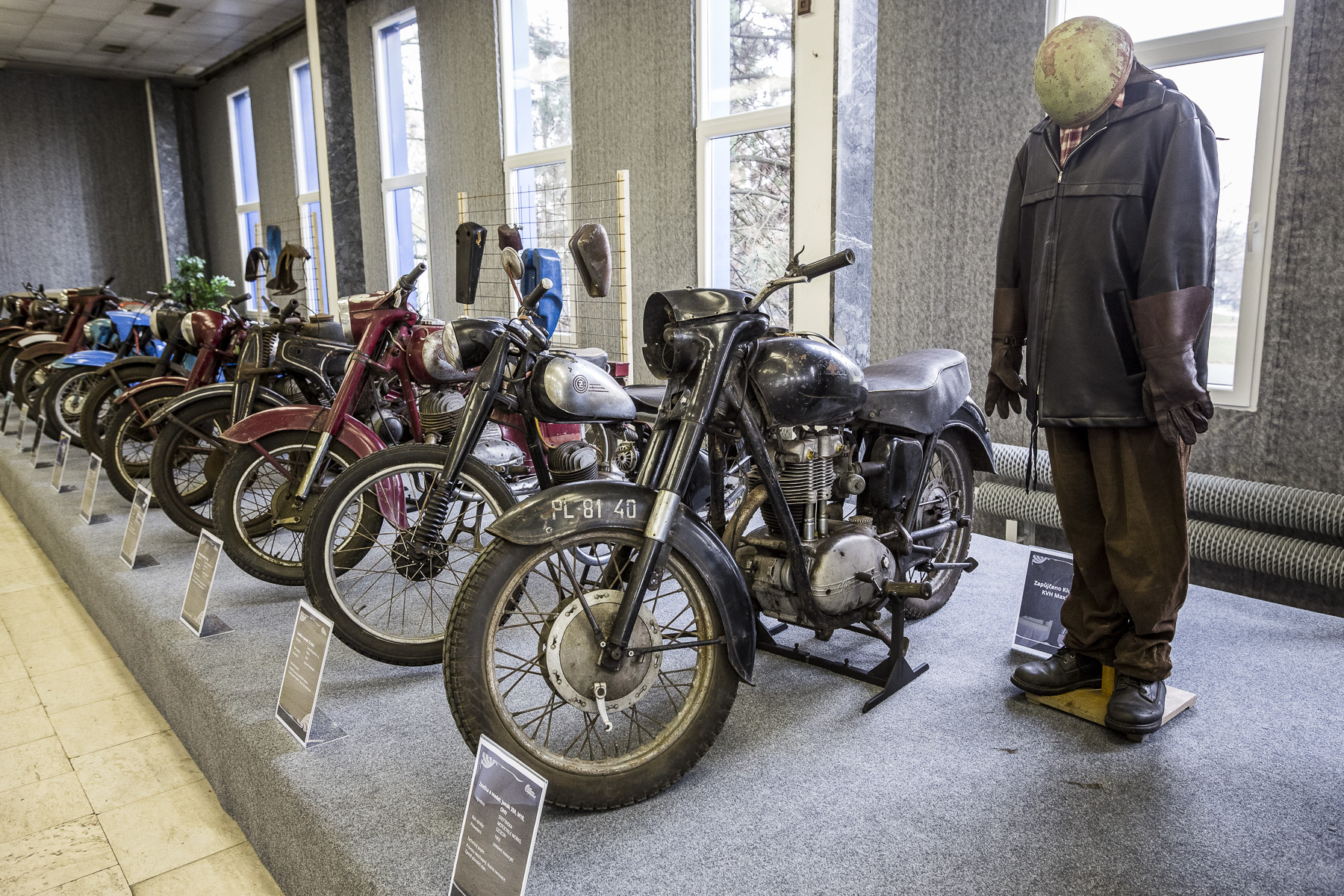 Expozice historických motocyklů v Ostravě