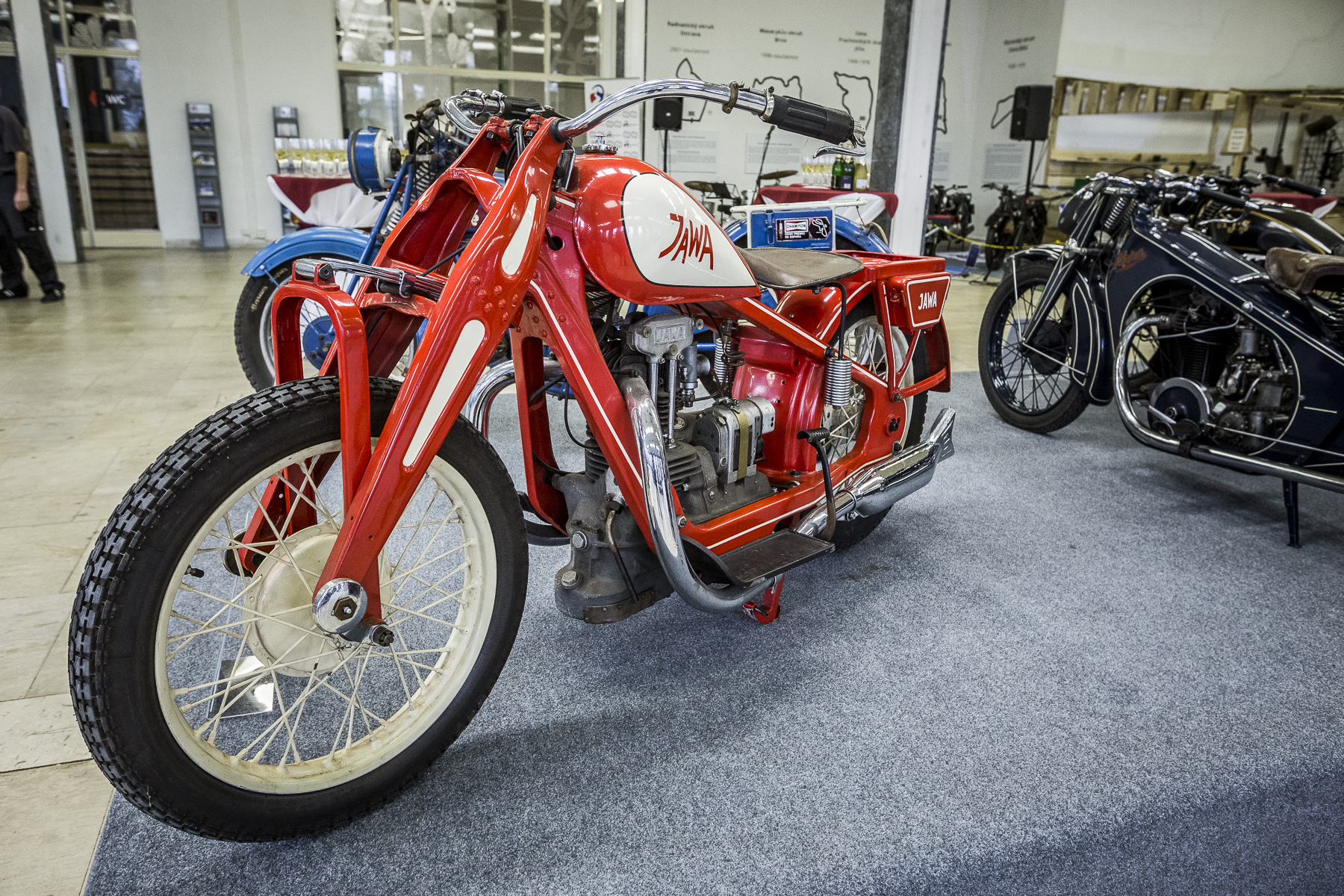 Expozice historických motocyklů v Ostravě