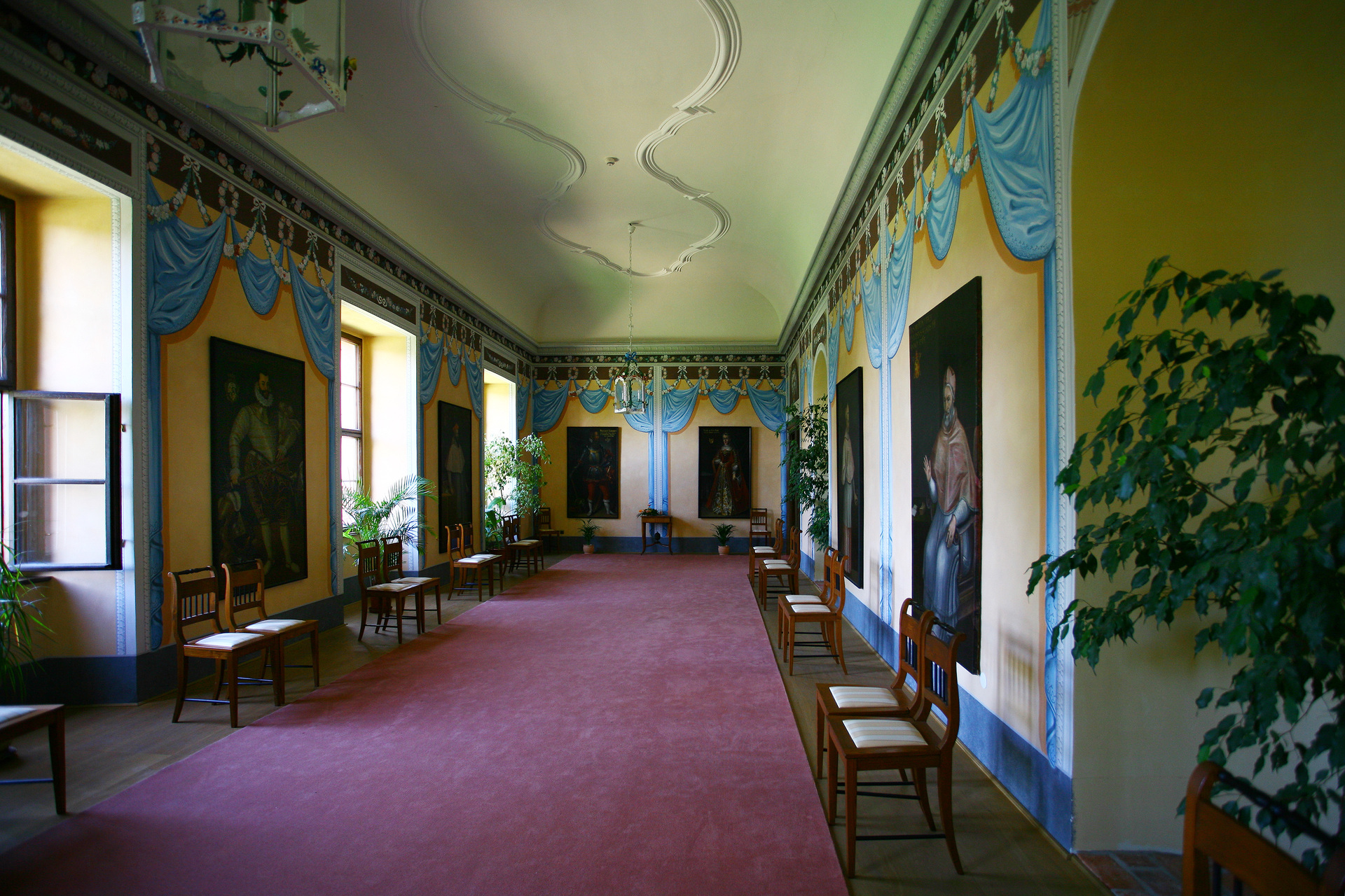 The mineral museum at the Kunín Chateau